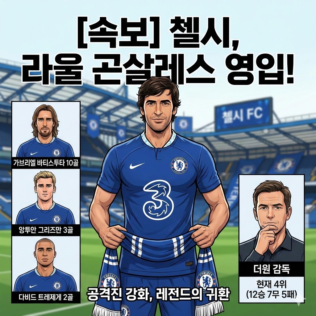첼시, [레전드] 라울 극적 영입! [골] 가뭄 해갈?